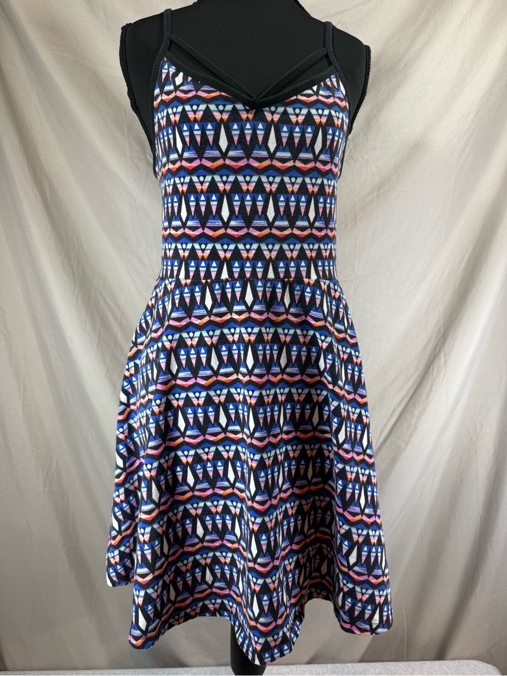 PINK‎ Victoria’s Secret Geometric Print Skater Dress - Large